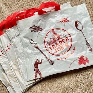 TRAFER JOE’S • Set of 5 Plastic Reusable Bags
